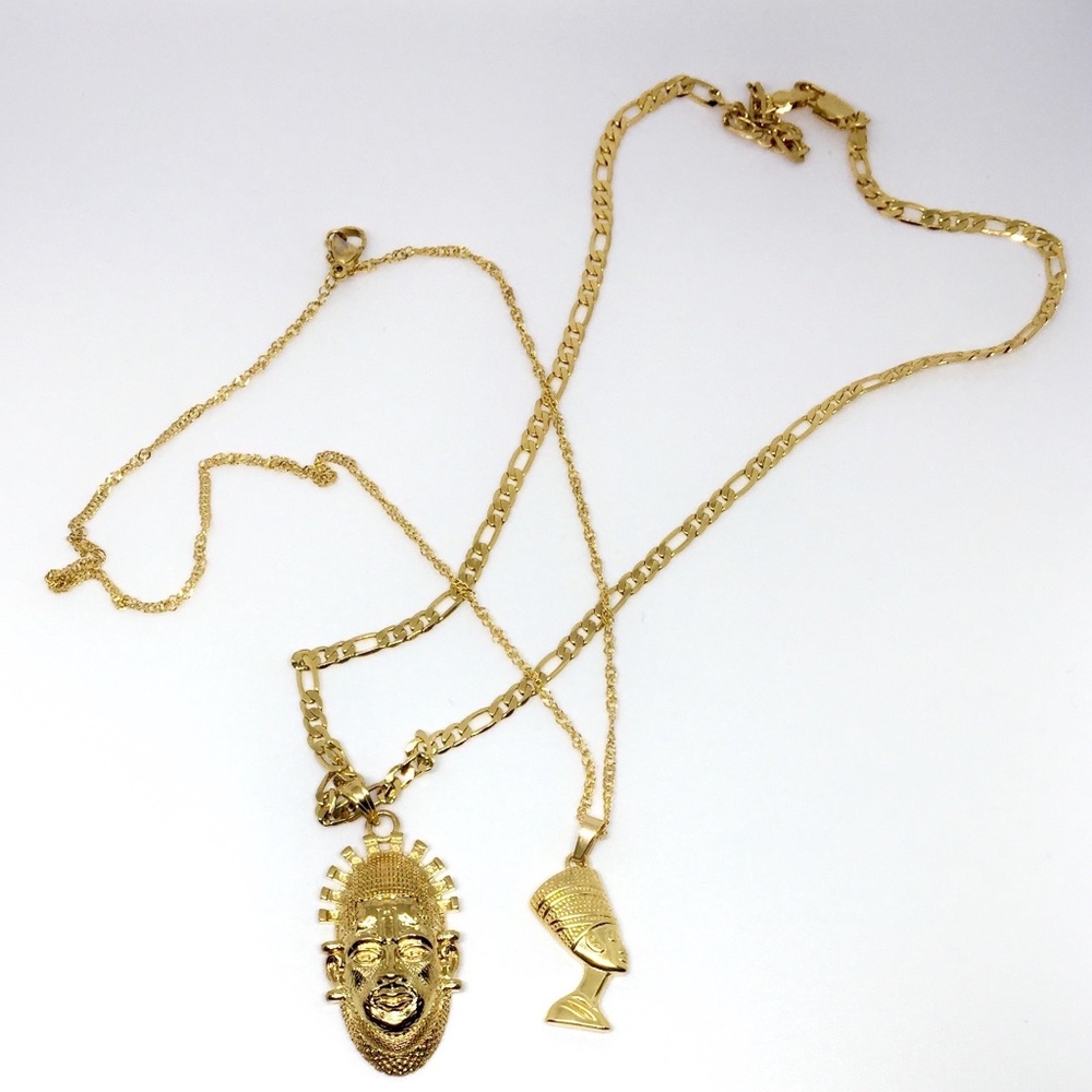 Gold African Necklace